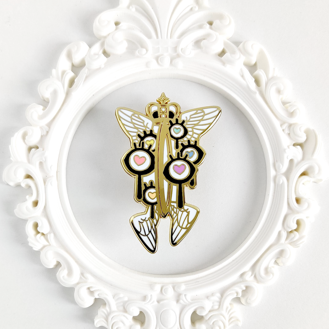 Chamuel - Enamel Pin - Gold Rainbow