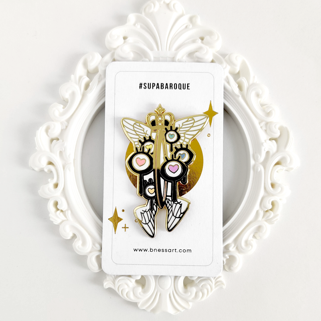 Chamuel - Enamel Pin - Gold Rainbow