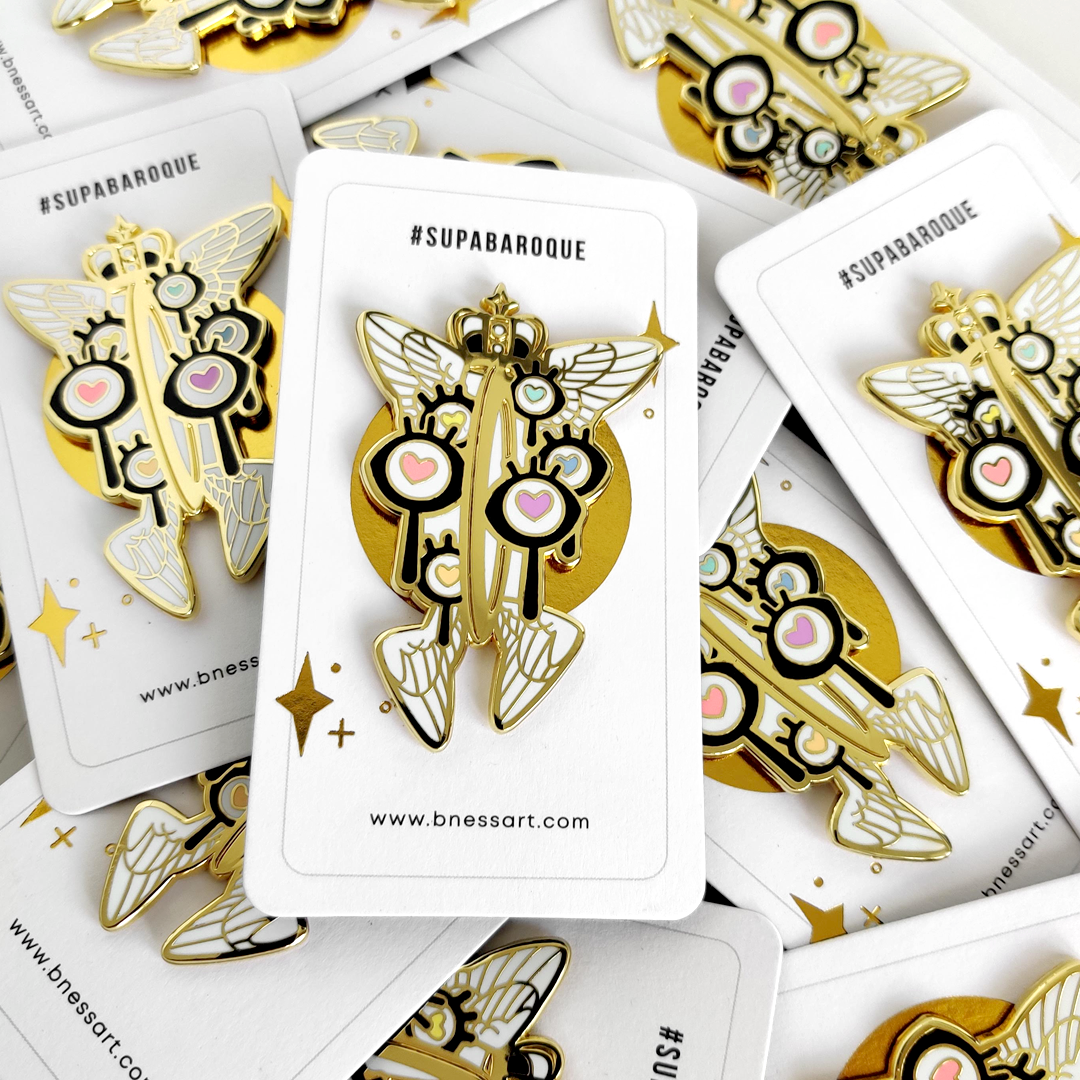 Chamuel - Enamel Pin - Gold Rainbow