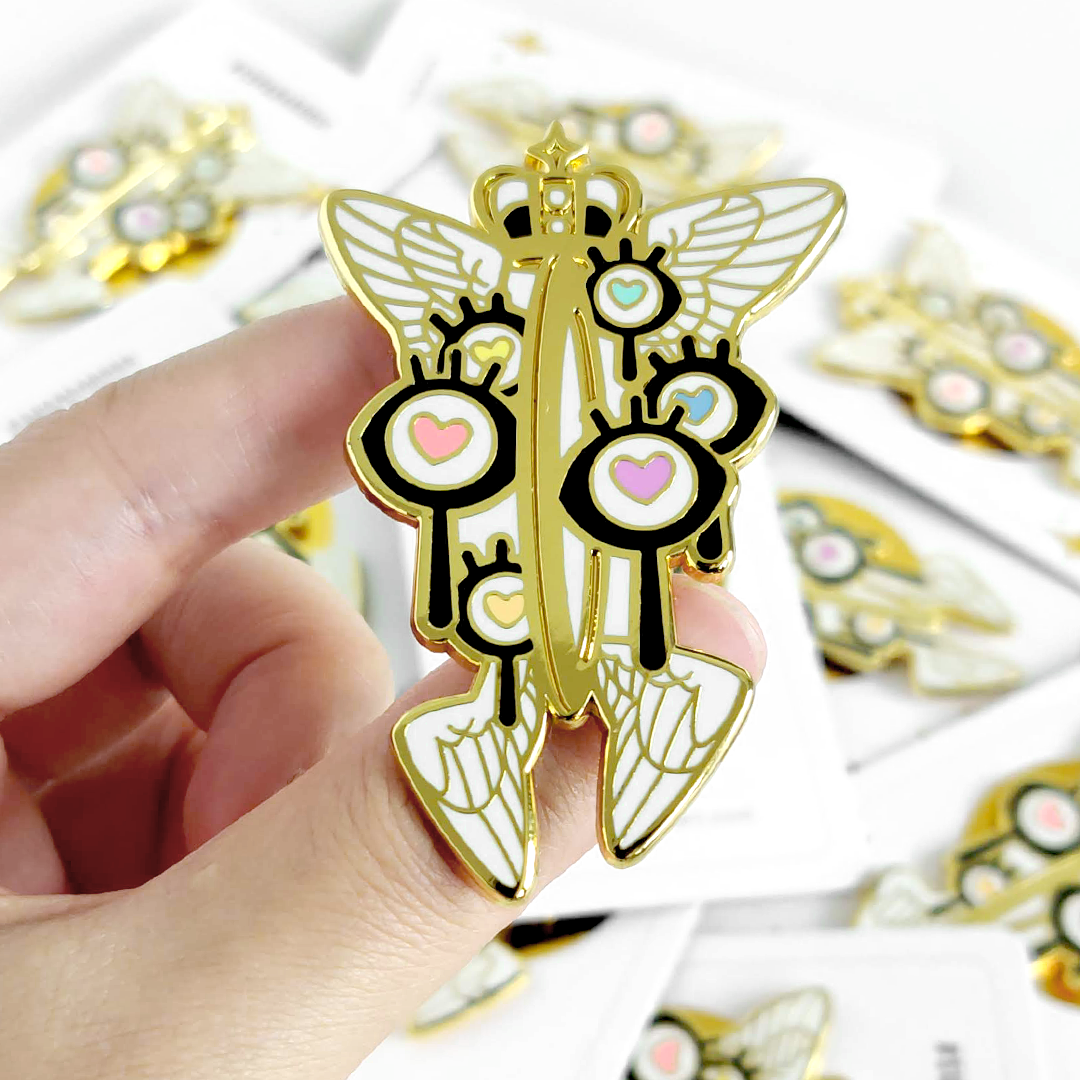 Chamuel - Enamel Pin - Gold Rainbow
