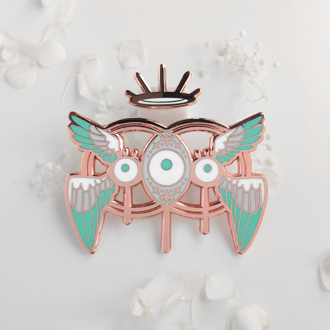 Jophiel - Enamel Pin - Rose Teal