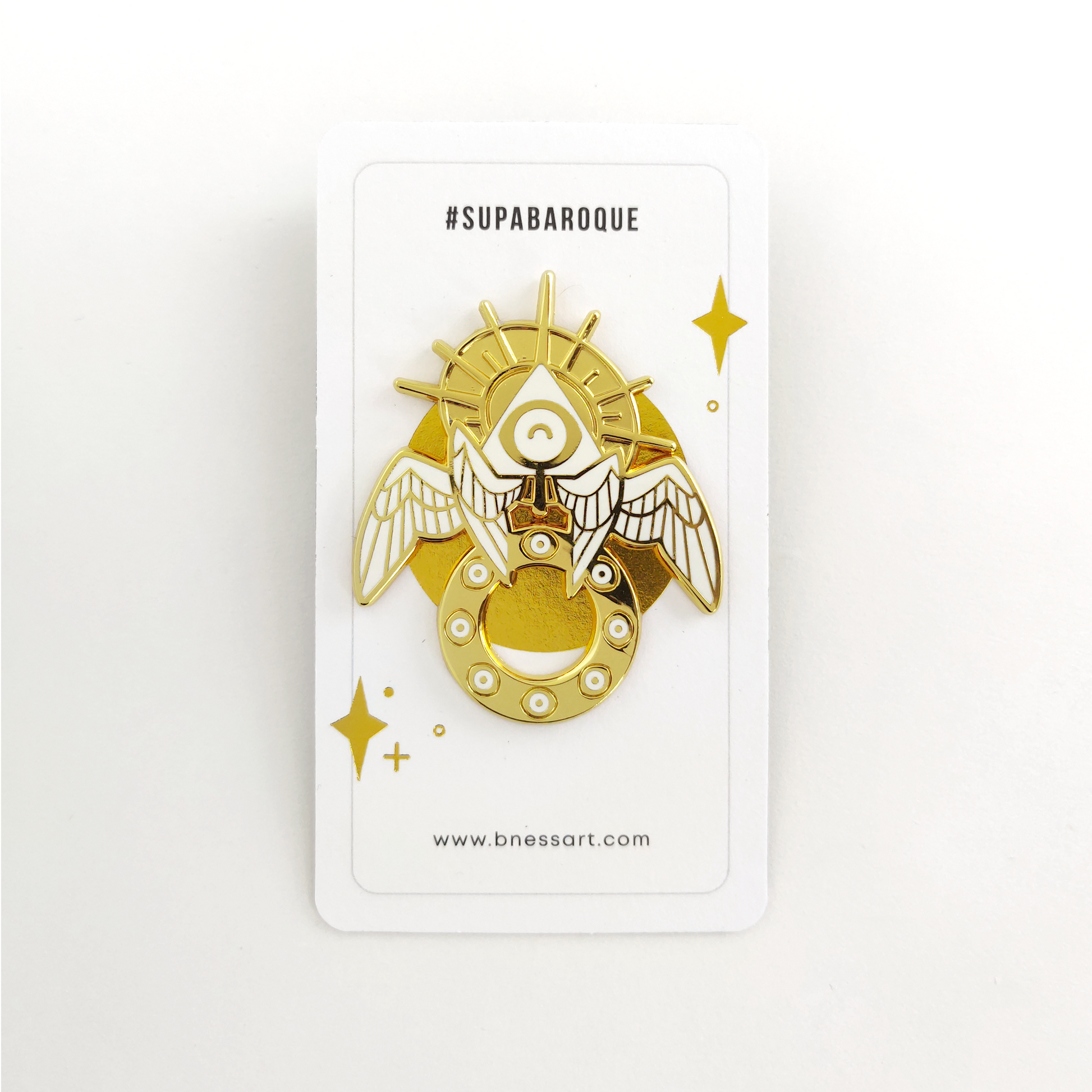 Ophanim Angel Gold Enamel Pin