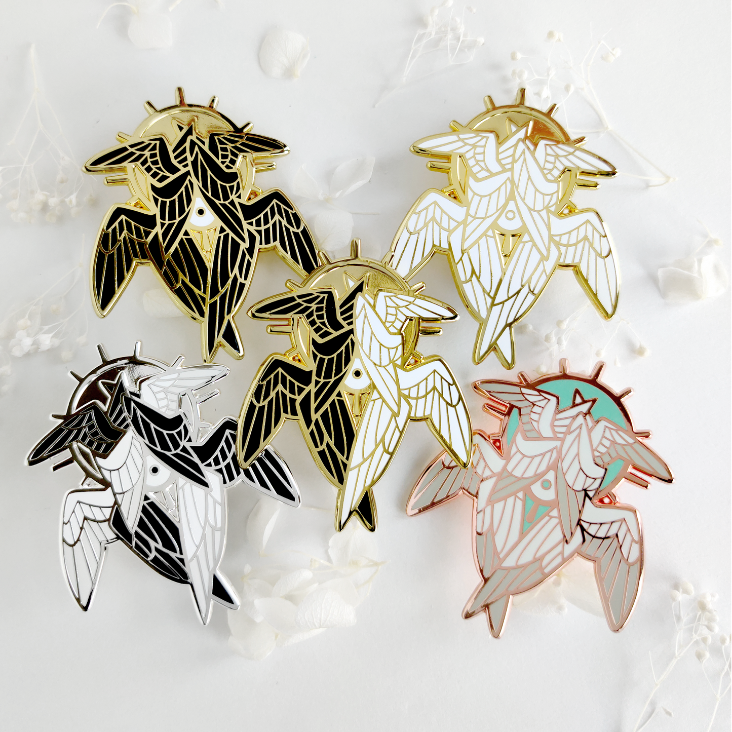 Seraphim - Enamel Pin - Gold Black