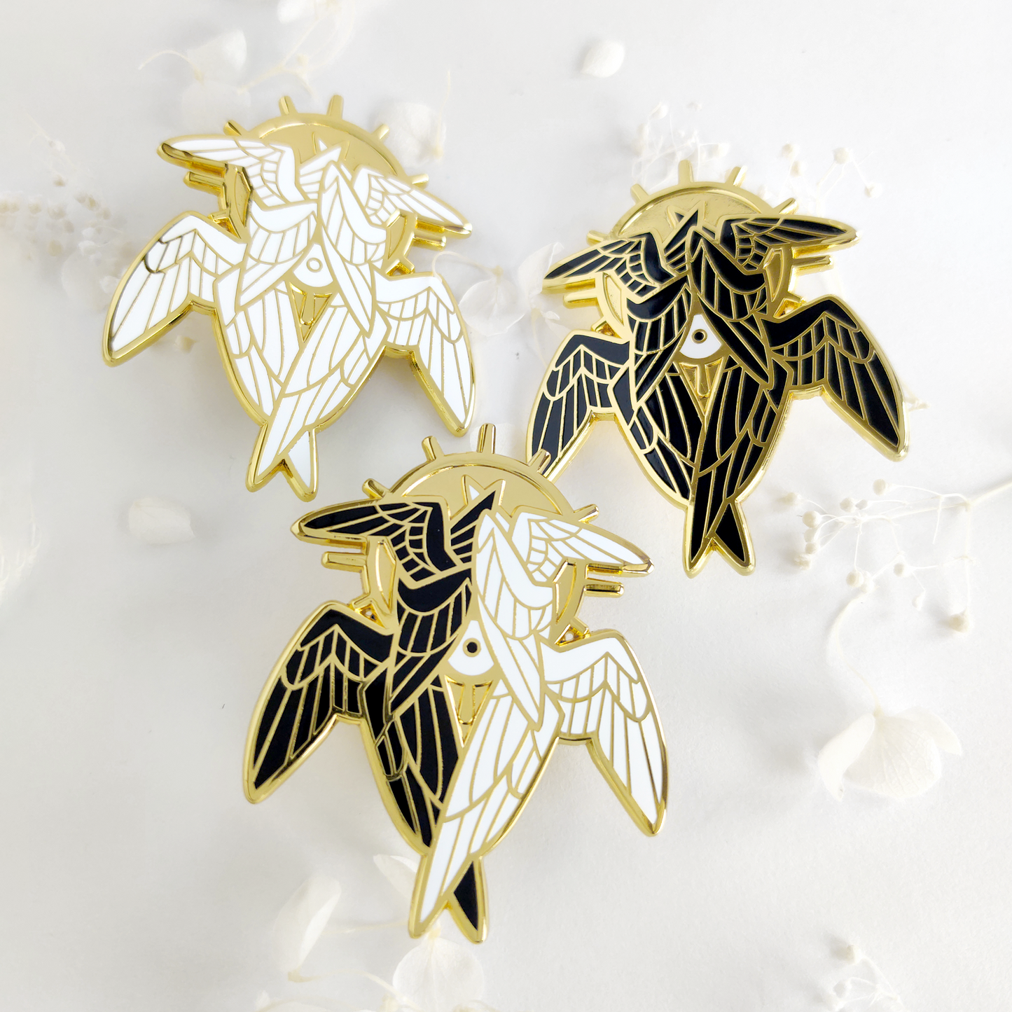 Seraphim - Enamel Pin - Gold Black