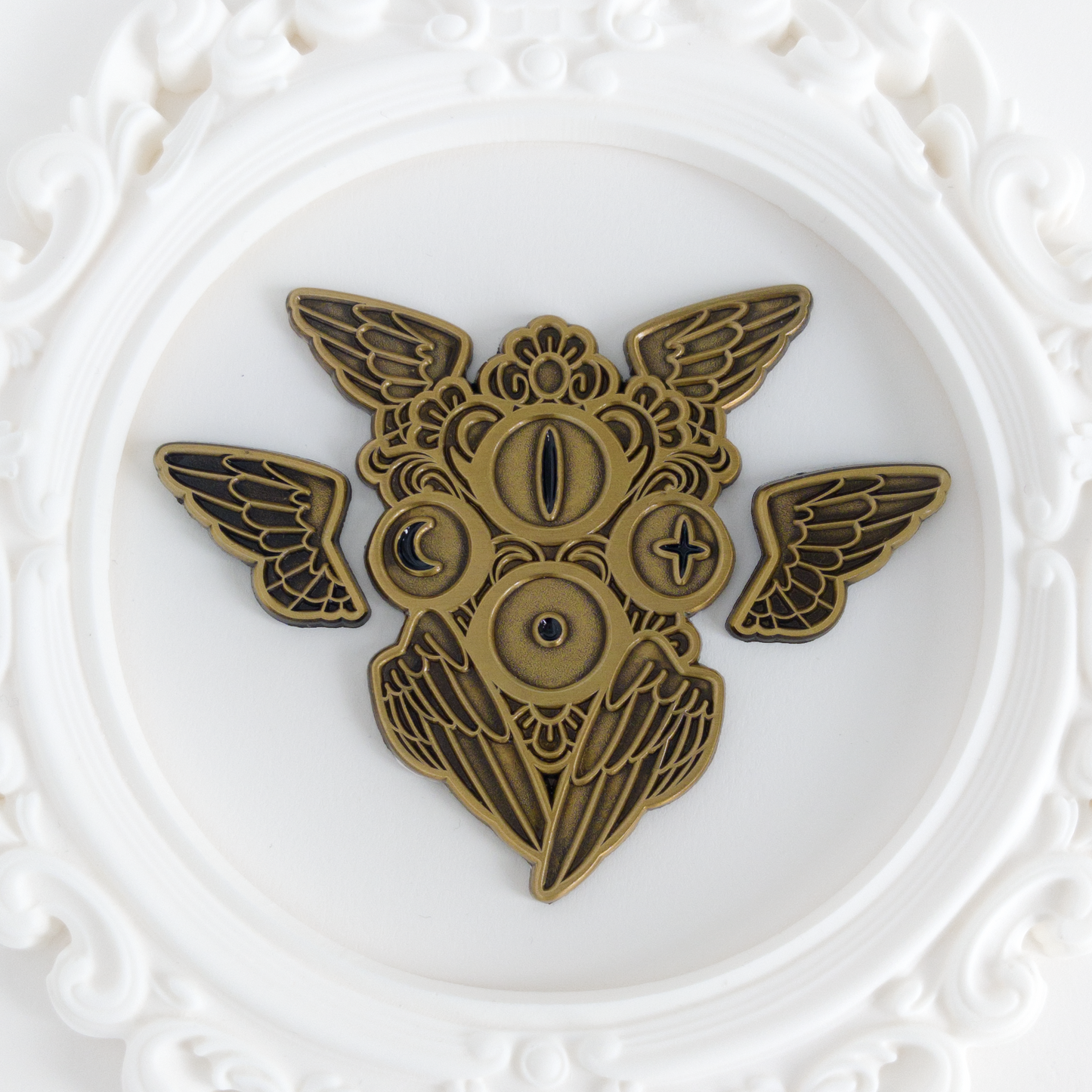 Cherubim - Enamel Pin - Antique Gold